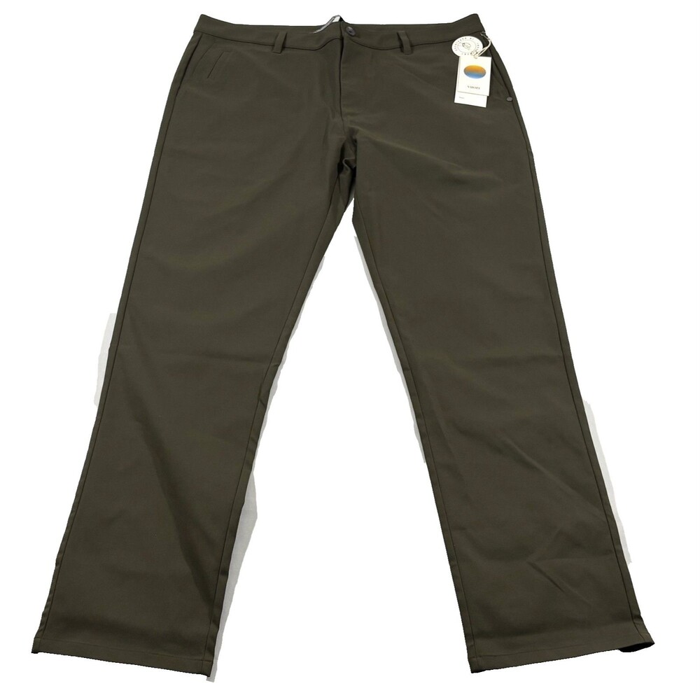 Vuori Mens Cascade Tech Chino Dark Oregano Green Pants Trousers Sz 38 x 32 NWT